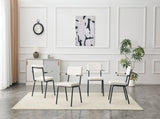 Dining Chairs Set of 4, Huggable Upholstered Dining Chairs with Soft Skin-Friendly Velvet Fabric, W3493P449277