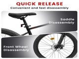 A26472B ECARPAT 21 Speed Mountain Bike, 24/26 Inch Adult Mountain Bicycle with Front Suspension, W1856P500415