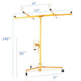 ZUN Drywall Panel Lifter Drywall Panel hoist Panel Hoist Jack Lifter 11ft yellow color W167683067