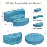 Kids Sofa Bed,Modular Couch Free Combination,Convertible Toddler Play Couch Furniture for Small W1889P337612