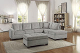 1pc Ottoman Tufted Detail Taupe Microfiber Upholstered Modern Living Room Furniture B011P233979