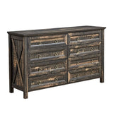 ZUN Farmhouse 8 Drawers Dresser Chests for Bedroom, Wood Rustic Wide Chset of Drawers,Storage Dressers W2393P197414