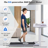 ZUN 2 in 1 Under Desk Electric Treadmill 2.5HP, Remote Control, Display, Walking Jogging Running Machine MS299246AAE