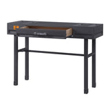 ZUN Gunmetal Writing Desk with 1 Drawer B062P185696