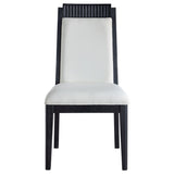 Mason Ivory and Black Wood Dining Side Chair B062P299891