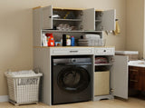 Over the Washer, Dryer and Robot Vacuum Storage Cabinet suitable for Compact Washing Machines, W1120P338184