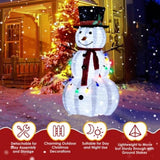 4FT Lighted Snowman Christmas Yard Decorations, Pre-lit Pull Up Snowman with 100 White LEDs, 11383965