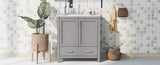 ZUN 30" Gray Bathroom Vanity Single Sink, Combo Cabinet Undermount Sink, Bathroom Storage Cabinet 61468553