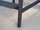 Outdoor Acacia Wood Adirondack Barstools, Set of 2, Dark Gray 61680.00DGRY