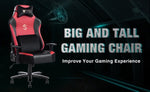ZUN Big and Tall Gaming Chair 400lbs Gaming Chair with Massage Lumbar Pillow, Headrest, 3D Armrest, W1521P175984