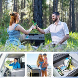 52Qt Car Freezer Portable Refrigerator with APP Control and 6'' off-road wheels, 12V,45W Cooler W2089P187503