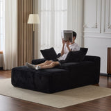 Oversized Chaise Lounge Chair Cozy Cloud Couch, Modern Plush Corduroy Upholstered Sleeper Sofa 98372828