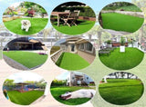 6.5x10FT Artificial Grass Turf 0.8" Indoor Outdoor Fake Grass with Drain Holes, for Dog and Garden 48076831