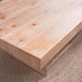 Modern Rustic Wood Coffee Table ,Farmhouse style coffee table,Wood block base coffee table, Living W2729P298162