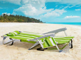 63*65*82cm Short Oxford Cloth Silver White Aluminum Tube Bearing 100kg Beach Chair Green Stripes 42959268