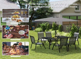 Outdoor dining table and chair package with umbrella 48578077