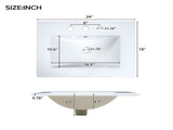 24"Bathroom Vanity Combo with Ceramic sink, Luxurious Space-Saving Vanity - W24"*D18"*H34"inch, 2 N729P183716B