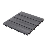Patio Floor Tiles Pack of 22 WPC Wood-Plastic Composite Patio Deck Tiles DIY Interlocking Decking W206P201288