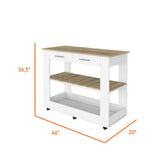 Brooklyn 46 Kitchen Island, Two Shelves, Two Drawers B128P148886