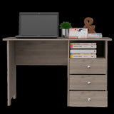 Jacksonville 3 Drawers Computer Desk with Open Storage Cabinet B128P148721
