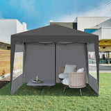 ZUN Outdoor 10x 10Ft Pop Up Gazebo Canopy Tent Removable Sidewall with Zipper,2pcs Sidewall with W419P147521