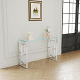 Console Table Stainless Steel Glass,Meal side table silvery Clear bs-02 s 21447828