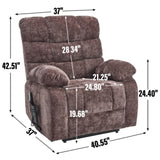 Lift Recliner Chair Heat Massage Dual Motor Infinite Position Up to 350 LBS Large Electric Power 80114935