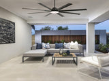 72 Inch Modern Large Design Ceiling Fans With Smart Remote Control 6 Wind Speed DC Motor Black for 92131768