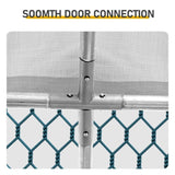 10 x 10 ft Large Metal Chicken Coop, Walk-in Poultry Cage Chicken Hen Run House with Waterproof 27105050