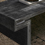 American Vintage Industrial Coffee Table, Premium Reclaimed Wood Texture Rectangular Design, W1445P287875