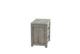 Bedroom Furniture Rustic Light Grey Simple 1pc Nightstand 2-Drawers Bed Side Table Solidwood B011P236769