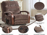 Lift Recliner Chair Dual Motor Infinite Position Up to 350 LBS with Solid Wood Armrests, Heat 60819799