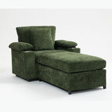 Modern Oversized Chair with Ottoman,Chenille Fabric Sofa Bed,Accent Chair Comfy Sofa with Cupholders W2606P255581