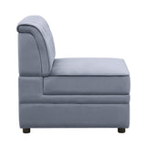 Grey Modular Armless Chair B062P189147