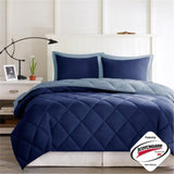 Full/Queen 3M Scotchgard Diamond Quilting Reversible Down Alternative Comforter Set B03595022