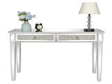 106*38*76cm Modern Mirror Two-Pump Computer Table Silver 76819438