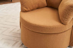 ZUN 029-Teddy Fabric Swivel And Storage Chair With Back Cushion For Living Room,Khaki W527P166252