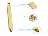 Rain Shower System Brushed Gold Tub Shower Faucet Set 10 Inch Square Rainfall Shower Head with 66075959