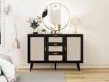 ZUN 2 Door 3 Drawer Cabinet, Accent Storage Cabinet, Suitable for Living Room, Bedroom, Dining Room, W688137475