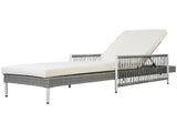 TOPMAX Outdoor All-Weather PE Rattan Chaise Lounge, Minimalist Patio Wicker Lounge Chair with 6 Gear 95612890