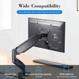 ZUN The monitor arm is adjustable for desktop mount and fits 15-27 inch monitors with weight capacities 98670794