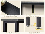 2 Pack 39.4" Narrow Console Sofa Table with Power Outlets and USB Ports, Long 49566916