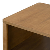 Square Coffee for Living Room in Natural Farmhouse Coffee with Storage,2-Tier Center N735P242918N