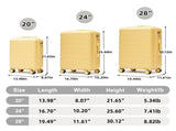 3-Piece Luggage Set , ABS Hardshell, New Upgraded Iron Handle, Combination Lock, 360&deg W2787P534758