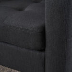 ZUN Dark Gray Upholstered Armchair Storage Ottoman Set - Comfortable Single Sofa with Cup Holders W1901P149126