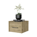 ZUN Elfrida Wall-Mounted Nightstand, Sleek Single-Drawer Design with Spacious Top Shelf B128P148913