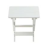 HIPS Foldable Small Table and Chair Set with 2 Chairs and Rectangular Table White W1209107731