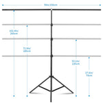 ZUN T-Shape Backdrop Stand with 150cm Crossbar & Clamps & Carry Bag 58020859