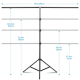 ZUN T-Shape Backdrop Stand with 150cm Crossbar & Clamps & Carry Bag 58020859