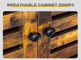 Shoe cabinet with 2 doors, 5 open compartments, and a tabletop with a back panel made of MDF 17073694